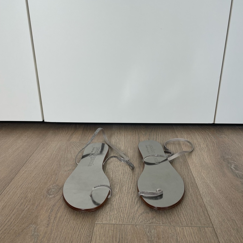 Silver Strappy Sandals